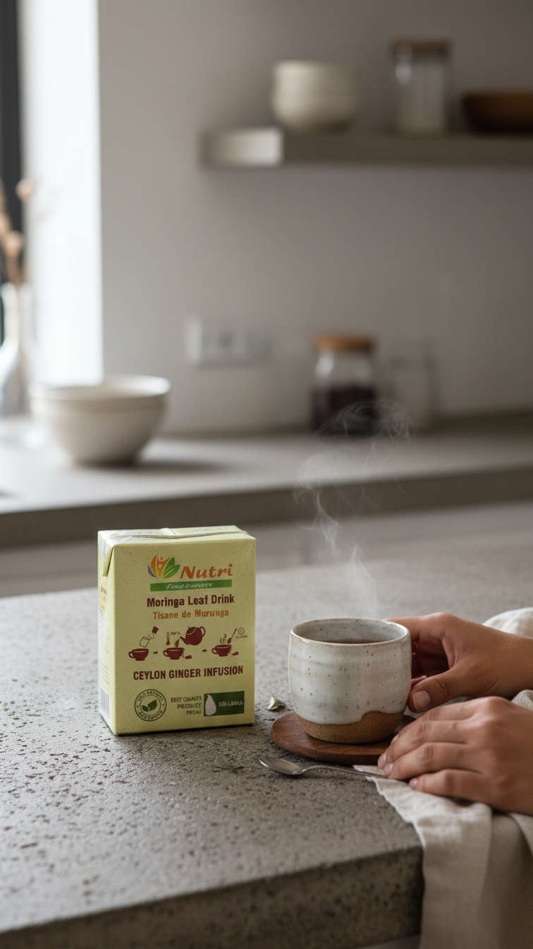 Moringa Leaf Drink with Ginger