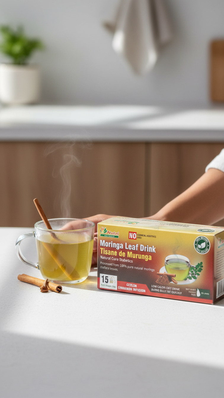 Moringa Leaf Drink with Cinnamon