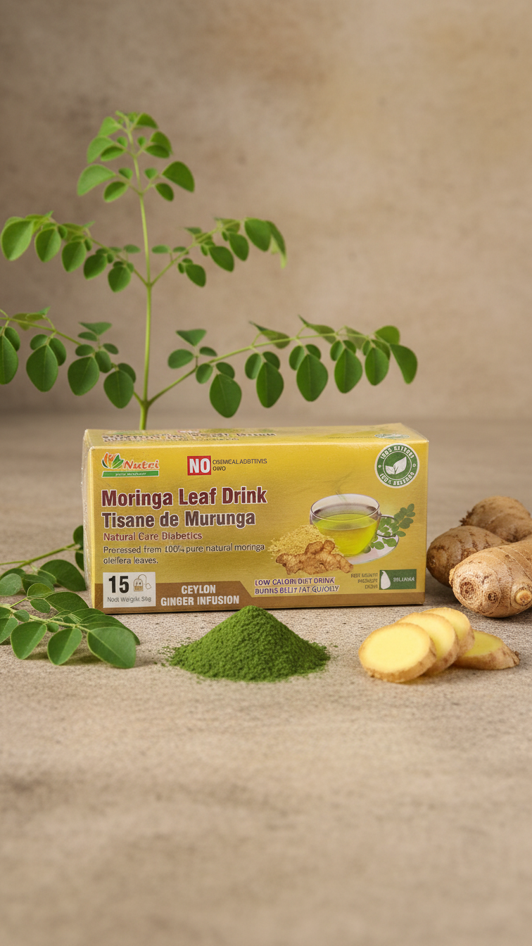 Moringa Leaf Drink with Ginger
